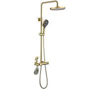 Decorations Système Thermostatique, Robinet 10 Pouces Ensemble Wall Murd Rain Babonker Set avec Baignoire, Pluie, Pomme Douche à Main, pulvérisateur de Toilette, GU Beautiful