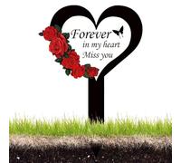 Décorations tombes, Cemetery Garden 2D Stake Acrylic, Heart and Crossing Memorial Sympathy Grave Compteurs pour jardin de cour extérieure