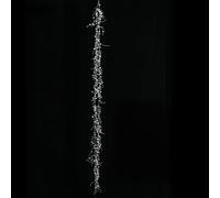 Décorations torsadées en forme de stalactites en verre transparent pour décoration de sapin de Noël et fêtes de fin d'année (transparent)