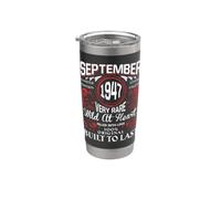 Décorations vintage pour anniversaire de septembre 1947 Gobelet isotherme en acier inoxydable double paroi