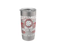 Décorations vintage pour anniversaire de septembre 1994 Gobelet isotherme en acier inoxydable double paroi