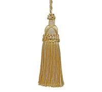 Decorative 14cm Key Tassel, Light Gold, Ivory Imperial II Collection Style# KTIC Color: IVORY GOLD - 2523
