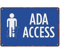 Decorative ADA Service Dog Access Sign Aluminum Metal for Office and Store 8 X 12 in