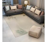 Decorative Area 80x150 Tapis Vintage Beige carpette Soft Bas Poil Lavable Descente lit antiderapant Resistant Taches Japanese Ink Painting Yellow Floral Bird for Salon Bedrooms Playroom Cuisine