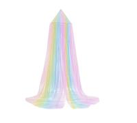 Decorative Bed Canopy for Bed Rainbow Color Single Door Bed Canopy Breathable Mesh Design Fully(XL)