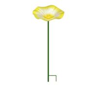 Decorative Bird Bath, Metal Stake Garden Bath, 45cm Outdoor Bowl with Weather Coating, Iron Art Bird, Yard Decor with Rustic Style, Garden Accessory for Backyard Space