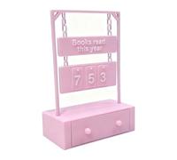 Decorative Book Display Tracker - Hangable Reading Goal Counter for Home | Polished Timber Frame with Magnetic Tally Pins & Aesthetic Wall Mount for Library, School, Workspaces and Nursery Nooks