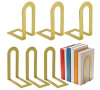 Decorative Bookends, Stackable Book Support, Steel Shelf Organizer
