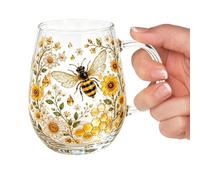 Decorative Botanical Drinking Tumbler Elegant Nature Beverage Glassware