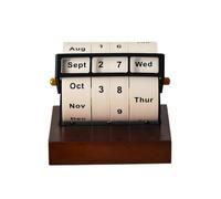 Decorative Calendar Rotating Calendar with Days Date Month Wood Desk Calendar for Home and Office Decoration