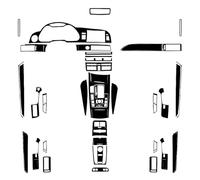 Décorative Couvercle Autocollant D'intérieur Voiture Noir Piano Pour A6 Pour C6 S6 Changement Vitesse Sortie D'air Compteur Vitesse Volant Combinaison Lève-vitre