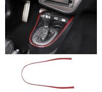 Décorative Couvercle Kit Intérieur En Rouge Console Tableau Bord Panneau Changement Vitesse Autocollants Garniture Couverture Décoration Pour Siège Pour Leon 08 - 12