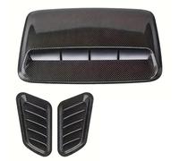 décorative débit d'air prise 3 Pièces Kit Universel De Ventilations Capot Prise Sortie Avant Moteur Arrière Pour Aile Design Kit Autocollants Persiennes Capot Décor(Black2)