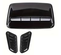 décorative débit d'air prise 3 Pièces Kit Universel De Ventilations Capot Prise Sortie Avant Moteur Arrière Pour Aile Design Kit Autocollants Persiennes Capot Décor(Black1)