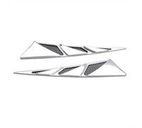 décorative débit d'air prise Autocollant Sortie D’air Latérale Voiture Pour Aile Couverture Ventilation Capot Forme Branchies De Requin Prise D’air Spoiler Grille De Course Garniture(Silver)