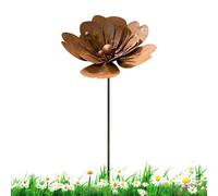 Decorative Garden Stakes, Flower Shape Yard Ornament, Easy Install Metal Design for Outdoor Display, Weather Resistant Iron Construction Feature, Lawn Decor Category Item, Garden Walkway Porch