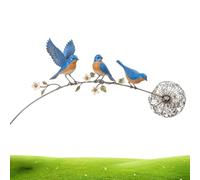 Decorative Garden Stakes , Metal Outdoor Sculpture Animals on A Branch