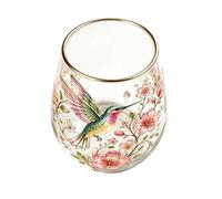 Decorative Glass Mug, Hummingbird Drinkware, Stylish Coffee Teacup Gift