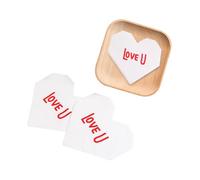 Decorative Hand Napkins | Red Heart Napkins | Valentine's Day Napkins | Love Napkins For Parties | Valentine's Day Supplies Durable & Convenient Wood For Clean Spilled Food, Milk, Juice Or Soda