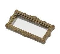 Decorative House Mirrors | Seamless Furniture Matching | 4.2x2.5x0.6cm | Doll House Wall Accessory | Miniature Decorative Mirrors | Antique Style | for Crafts Bedroom Display