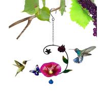 Decorative Iron Bird Bath - Garden Wild Bird Feeder Tray, Outdoor Yard Ornament, Sturdy Metal Birds Bath Stand for Backyard Patio Lawn Porch Window Fence Balcony Deck Decoration Use