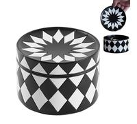 Decorative Jewelry Box, Display Tray with Lid, Black White Checkered Organizer Case, Elegant Storage for Necklaces Rings Keys, Home Dorm Dressing Table Accessory, Stylish Gift Idea for Jewelry Lovers