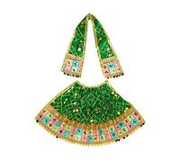 Decorative Laxmi Durga MATA Dress poshak vastra Cloth lehanga Chunari Puja Item for Idol Statue Home Decor Indian Traditional Festival Laxmi poojan Navratri Decorations Decor(Size:- 7")(Green)