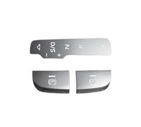 Décorative Ligne Accessoires Pour Audi A3 8V 2013-2018 LHD Console Centrale Changement Vitesse Boutons Frein À Main Électroniques Paillettes Décoration Autocollant Garniture Voiture(Argent)