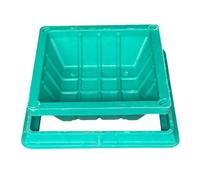 Decorative Manhole Cover For Septic Tank, 24 In Square/rectangular Large 32-28-20-16-in Embedded Manhole Cover With Frame, Outdoor Lawn Sewage Inspection(20x20in/50x50cm)