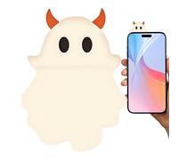 Decorative Mini Figurines, Halloween Ghost Smartphone Figurine, Cute Figure Peel-and-Stick Decorations for Cell Phone Tablet Men Women Halloween Theme Accessory 0.98x0.59x1.38 inches