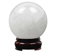 Decorative Ornaments Crystal Ball White Crystal Ball Polished Crystal Calcite Collection Home Decoration (Color : 5-6cm)
