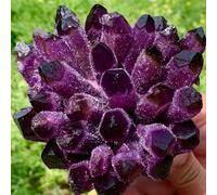 Decorative Ornaments Violet Ghost Phantom Quartz Crystal Cluster (Size : 200-250g)
