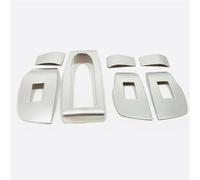 décorative panneau Pour Mazda 3 2019-2026 | Autocollant Décoratif Intérieur Garniture De Bouton De Lève-vitre Conduite À Gauche Accessoires En Acier Inoxydable(Argent)