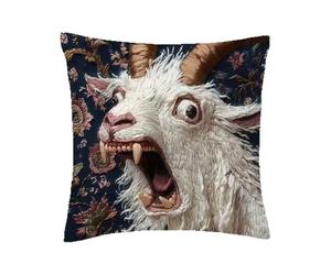 Decorative Pillow Covers - Soft Plush 45x45cm 80g, Screaming Goat Pillow, Home Decor Cushion For Sofas | Room Comfort Accessory, Bed Chair Bedroom Living Room Office Apartment Farmhouse Hotel Party