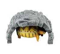 Decorative Reptile Cave Shelter, Artificial Rock Habitat, Stable Hideaway for Comfort Support, Handcrafted Resin Stone Finish, Vivarium Display Feature, Secure Rest Space Lizards Snakes Amphibians