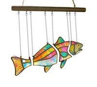 Decorative Sea Creature, Colorful Translucent Animal, Versatile with Suction Hook, Vivid Indoor Glass Accent, Shimmering Mobile with Mosaic Design, Outdoor Accessory for Beach and Party