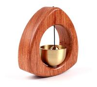 Decorative Shopkeepers Bell,Wood Door Chime, Sonnette de Porte à Ventouse en Bois Style Bateau Marron 7,8 x 2,3 cm