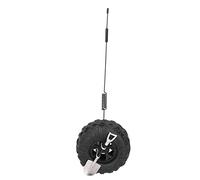 Decorative Small Spare Tire Metal Kit Rear Decor for Off Road Vehicles Pickups with Rubber Tire Alloy and Steel Coated Spring Base Pole for Car Exterior Tailgate Office