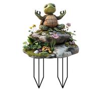 Decorative Stake for Garden 2D Acrylic Turtle Ground Plug