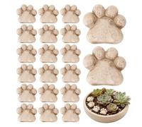 Decorative Stones - 20 Pack Cat Paw Shaped Resin Mini Stepping Stones Garden Path Lawn Yard Animal Paw Prints For Bonsai Terrarium Planter Pots Cactus