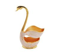 Decorative Swan Base Holder - Western Cutlery Dessert Rack, Swan Shape Organizer for Table Setting, Metal Dinner Fork Stand with Elegant Design, Tableware Storage, Teaspoon Display for Fine Dining
