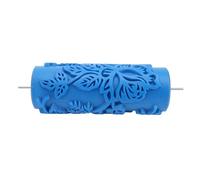 Decorative Texture Roller Rubber Pattern Paint Roller Blue Spiral Design for Walls Furniture Fabric Quilts Conceal Imperfections Create Artistic Flair (099Y)