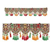Decorative Toran Door Hanging Artificial Bead Colourful Tassel Toran Wall Hanging Main Entrance Home Temple Living Room Indian Traditional Festival Decorations (Size:-44"X6")(Multicolour)