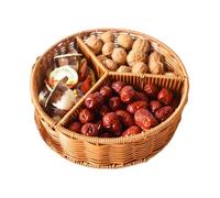 Decorative Trays For Table Vintage Divided Wicker Fruit Basket Reusable
