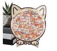 Decorative Wildlife Puzzles, Educational Table Decor, Framed Wooden Puzzles with Stand, Aesthetic Toy Decor, Solid Wood Learning Tool for Kids, Versatile Home Living Room Study Bedroom Shelf Display