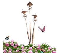 Decorative Yard Stakes, Flower Stake, 23.6 inches Handmade Insight Design, Weather Resistant Tool with Balance, Metal Accessory for Outdoor Backyard Deck Lawn, Home Accessories for Porch Patio Usage