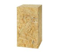 DECORATIVO Colonne décorative OSB, colonne de fleurs pour salon, support pour plantes, décoration de piédestal, design loft, socle stable, aspect naturel, 80 x 40 x 40 cm