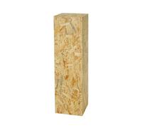 DECORATIVO Colonne décorative OSB, support pour fleurs salon, présentoir pour plantes, piédestal décoratif, design loft, socle stable, aspect naturel, 110x30x30 cm