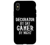 Decorator by Day Gamer by Night Décoration de gâteau d'halloween Coque pour iPhone X/XS