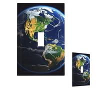 Decorator Plaque murale 1 interrupteur de taille moyenne 12,7 x 7,6 cm Plaques murales de terre pour prises électriques, plaques d'interrupteur à bascule simples